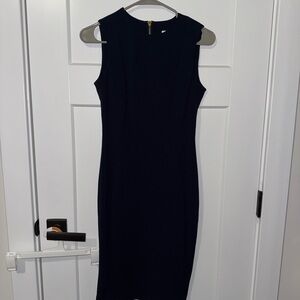 Calvin Klein Navy Sleeveless Midi Dress